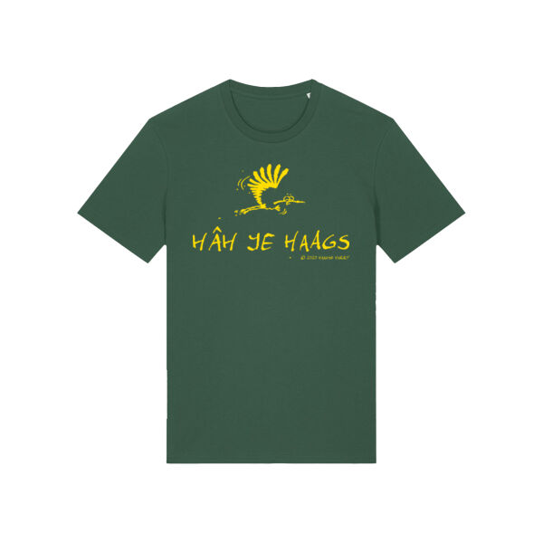 T-Shirt HÂH je Haags! Groen Unisex Thumbnail